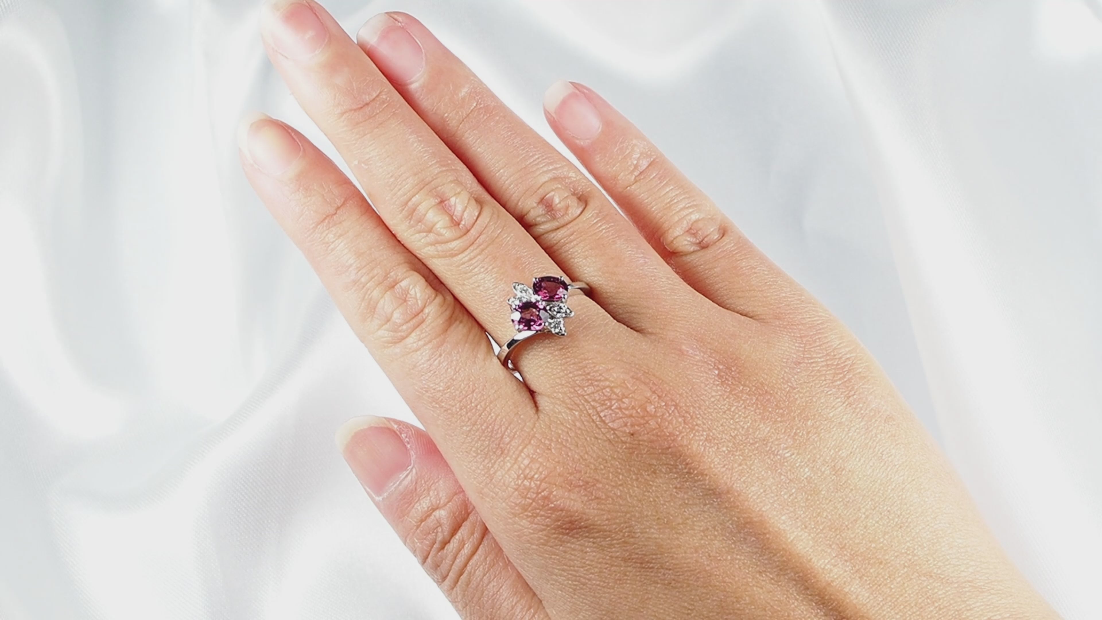 Purplish Pink Rhodolite Garnet 925 Sterling Silver Ring,Natural Gemstone, Minimalist Everyday