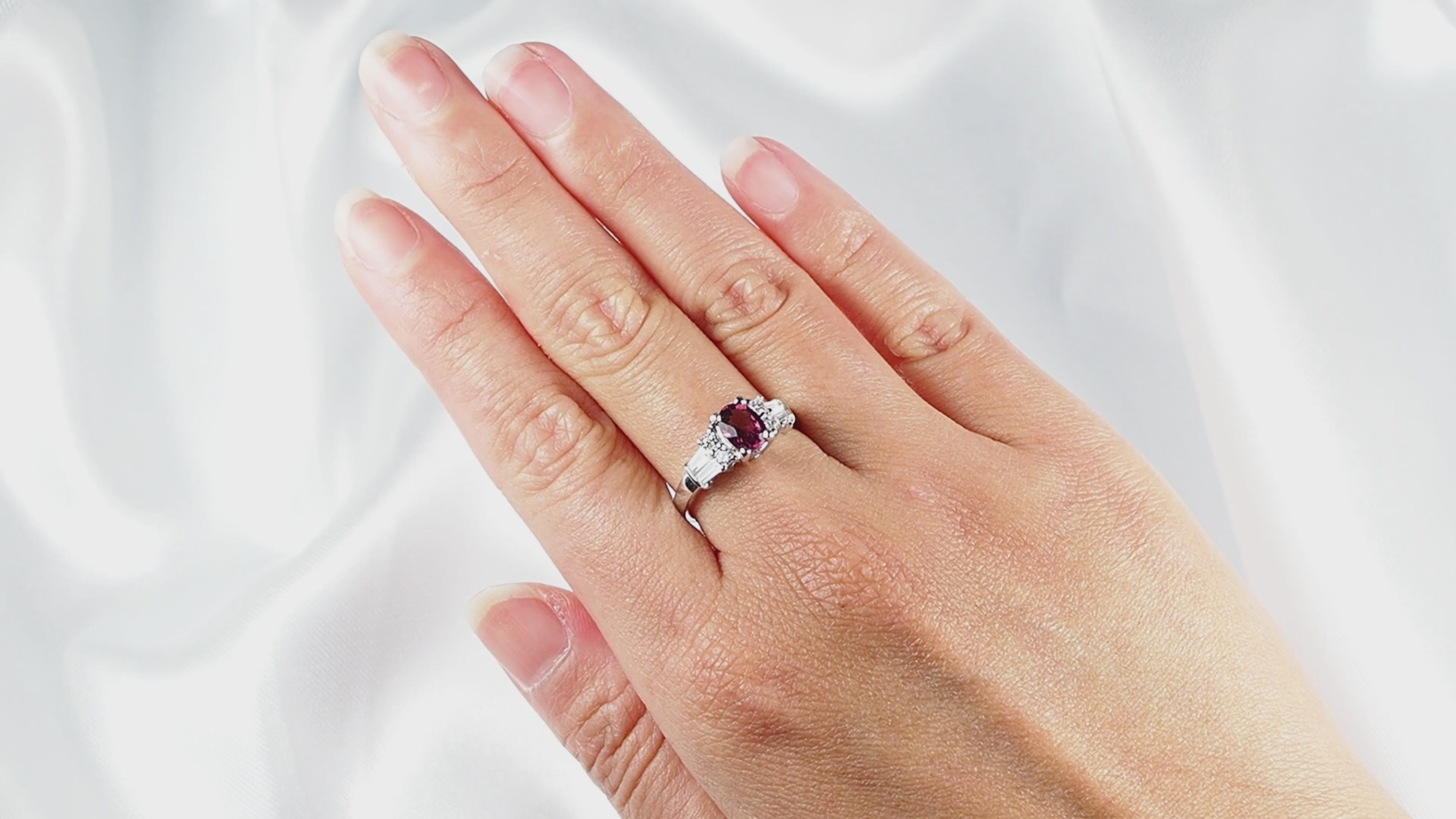 Rose Pink Rhodolite Garnet 925 Sterling Silver Ring ,Trendy Everyday Ring, Free Resizing
