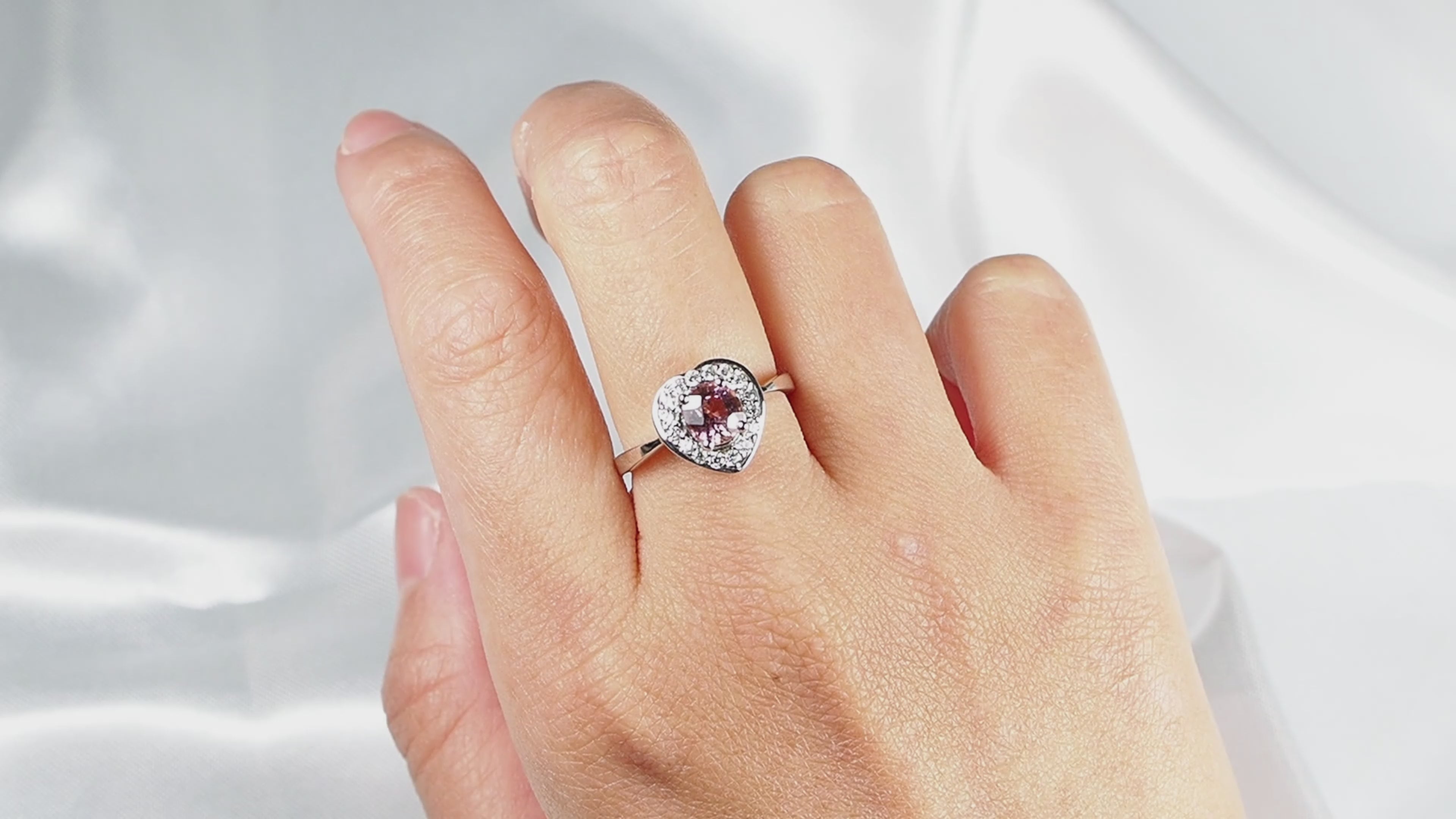 Baby Pink Tourmaline Ring 925 Sterling Silver, Valentines Gift, Dainty Ring, Free Resizing