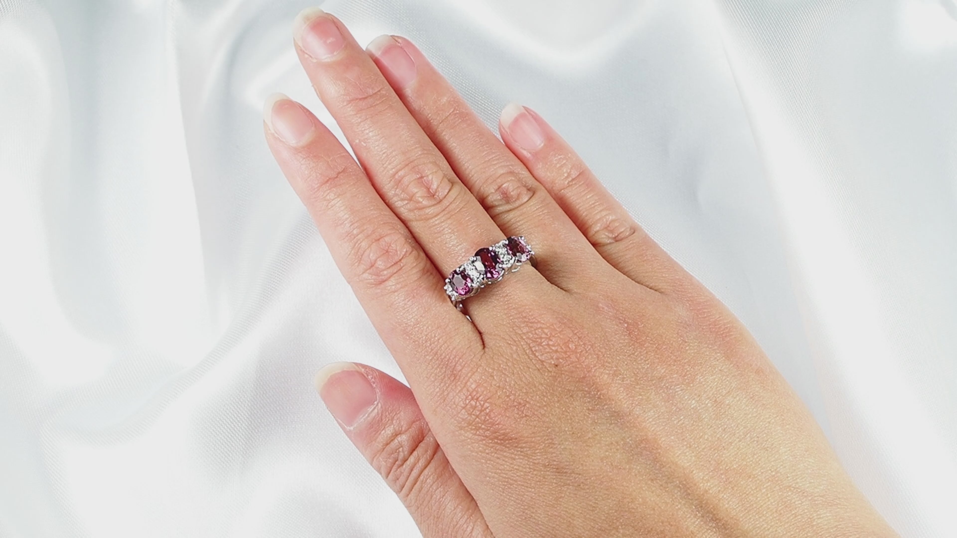 Candy Pink Rhodolite Garnet Gemstone Ring 925 Sterling Silver, Natural Tourmaline, Dainty Everyday Ring
