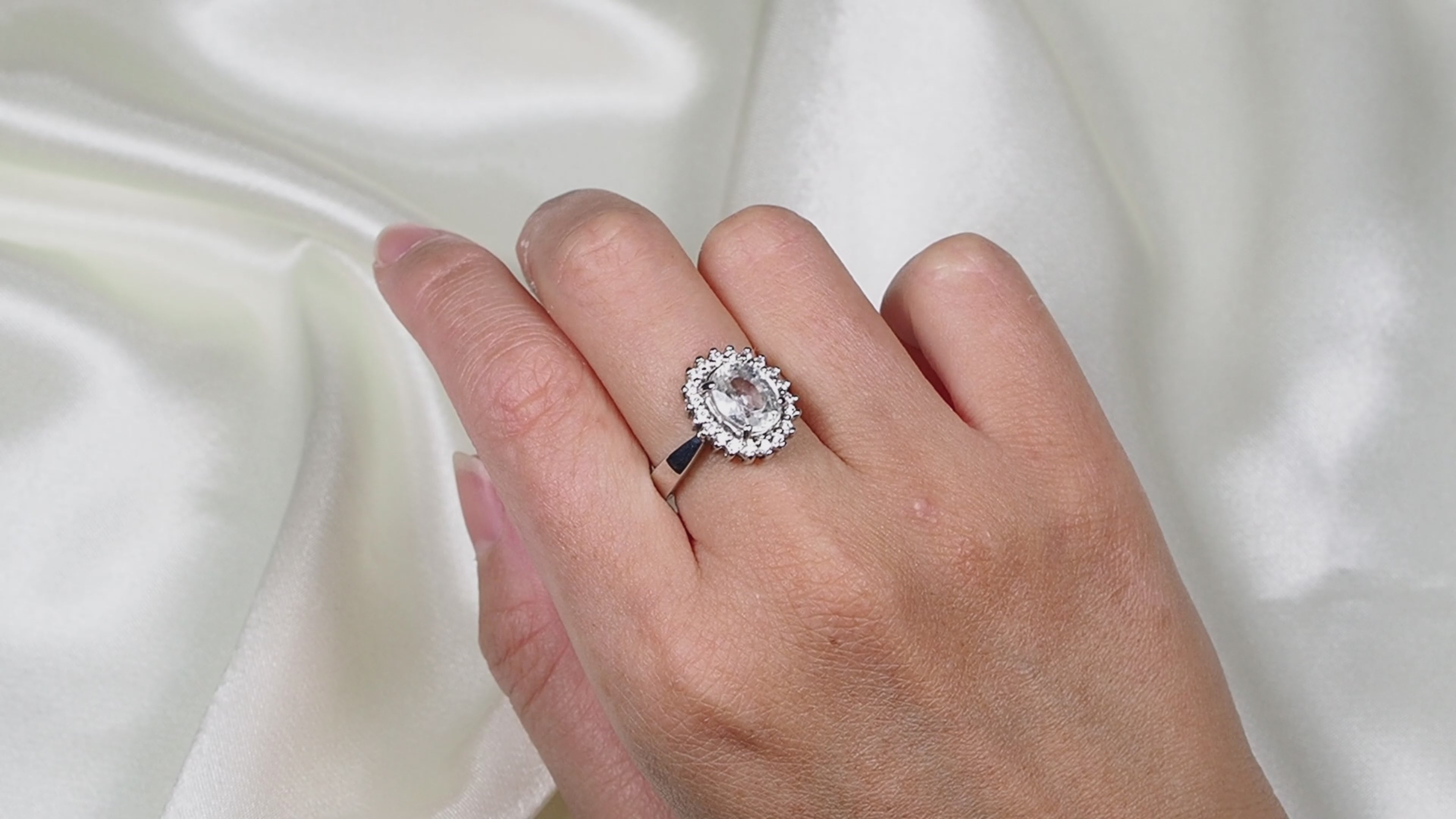 White Zircon 925 Sterling Silver Ring, Dainty Everyday Ring, Gift for Her