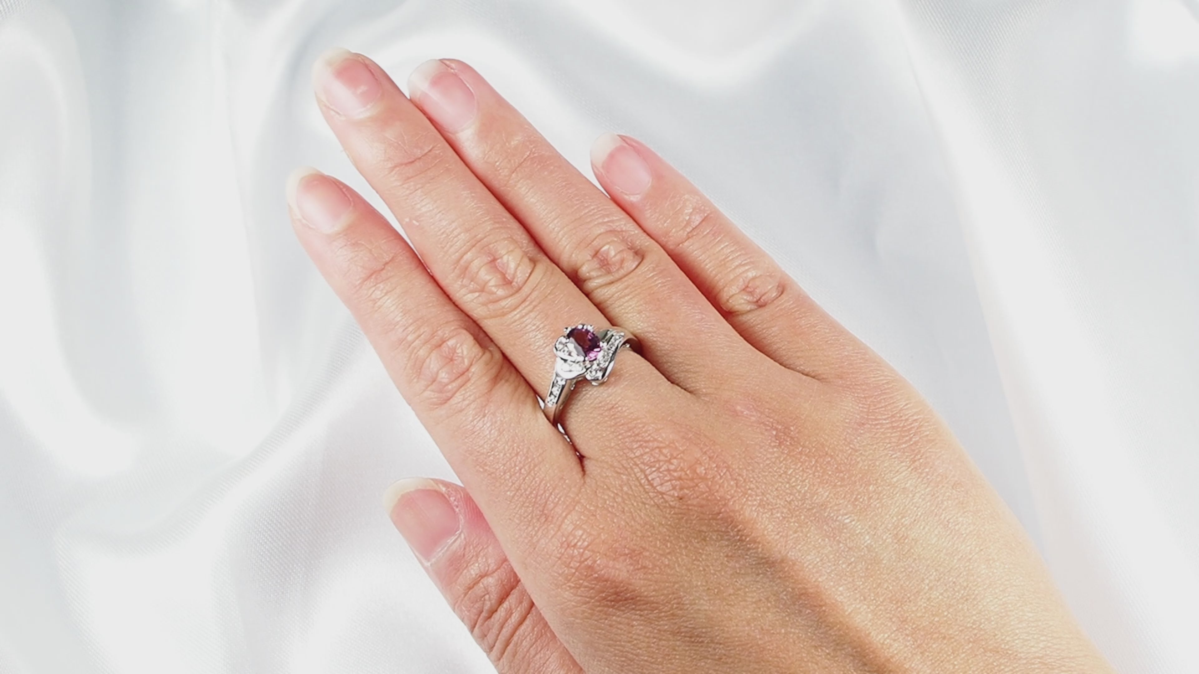 Orchid Pink Rhodolite Garnet 925 Sterling Silver Ring,Valentines Gift, Dainty Ring, Free Resizing