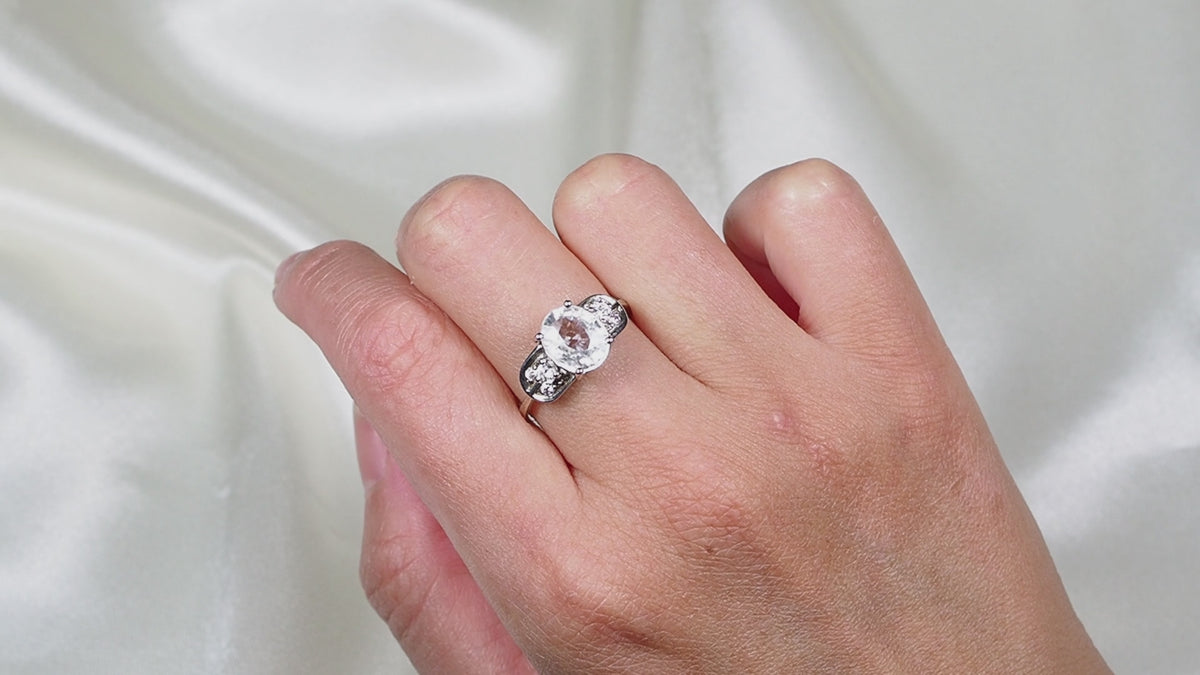 Brilliant White Zircon 925 Sterling Silver Ring, 925 Sterling Silver Ring, Minimalist Everyday Ring