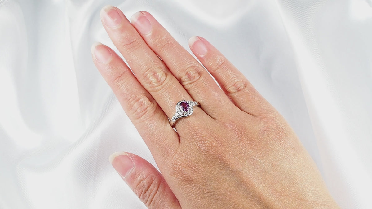 Lavender Pink Rhodolite Garnet 925 Sterling Silver Ring,Dainty Minimalist Everyday Ring