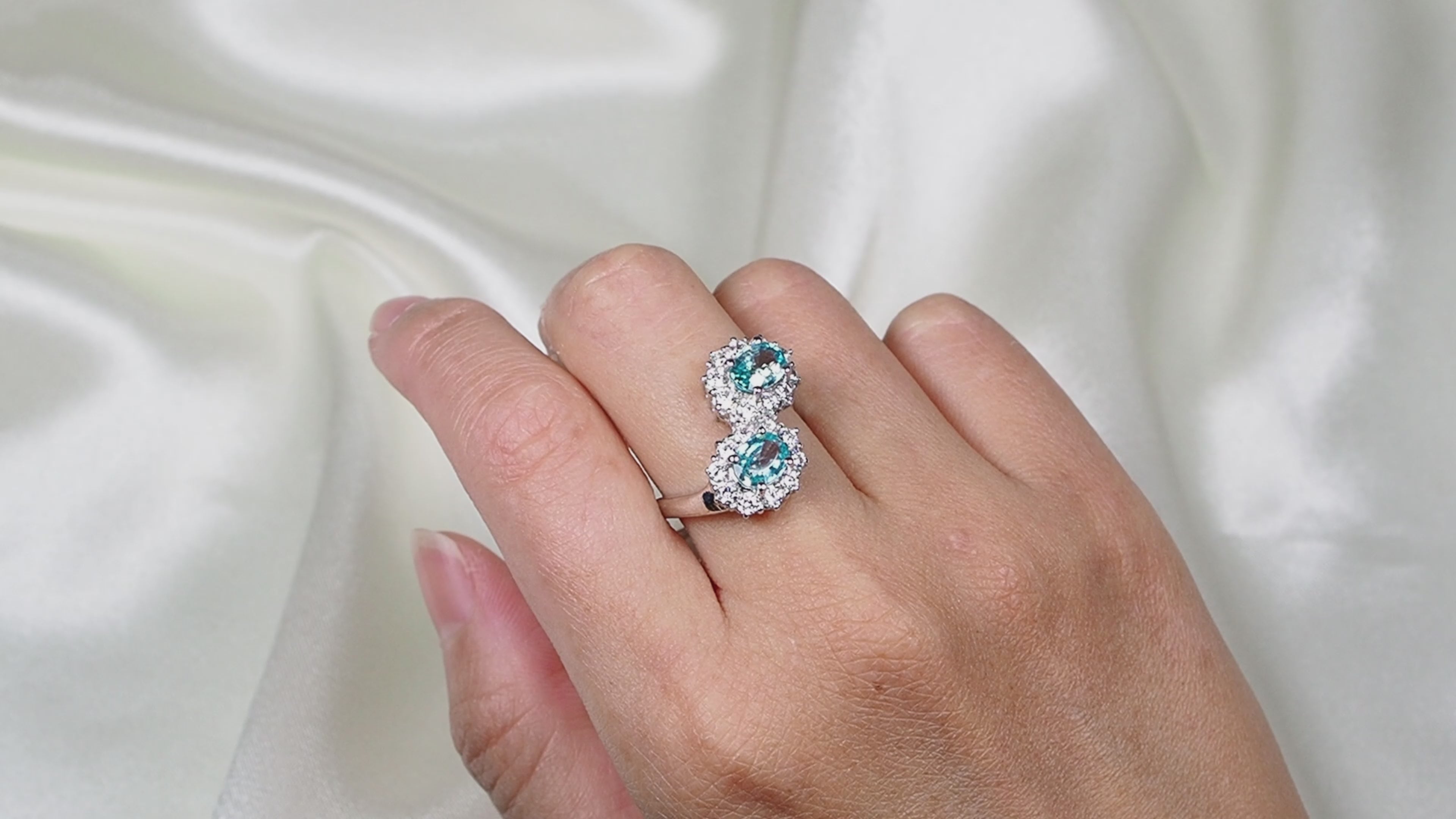 Blue Zircon 925 Sterling Silver Ring, 925 Everyday Jewelry, Gift for Her