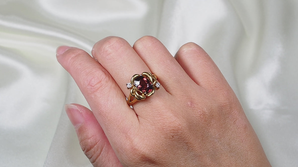 Handmade Champagne Zircon 925 Sterling Silver Ring, Natural Gemstone, Free Resizing