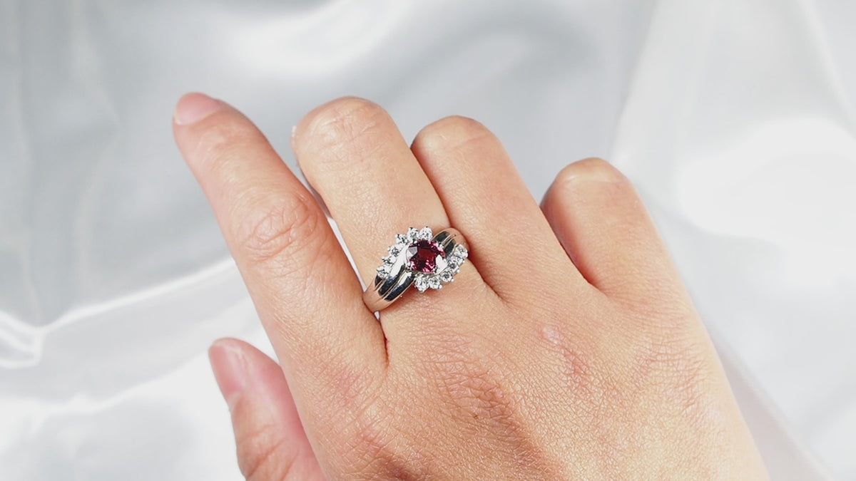 Floral Pink Tourmaline Ring 925 Sterling Silver, Mothers Day Gift, Natural Gemstone, Free Resizing