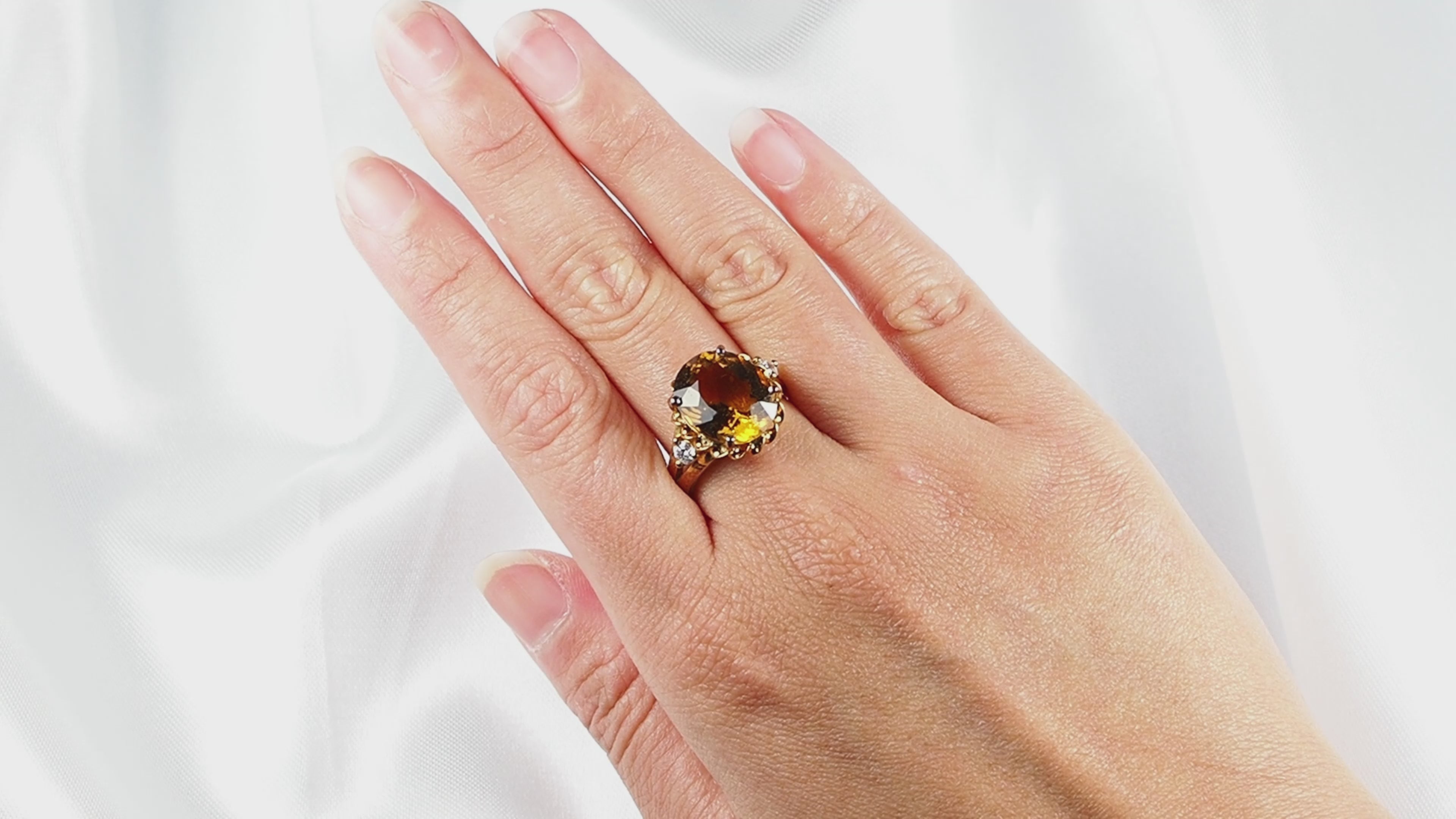 Golden Yellow Citrine Ring 925 Sterling Silver, Simple Everyday Ring, Free Resizing