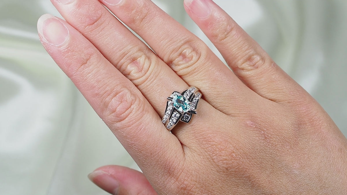 Luminous Blue Zircon 925 Sterling Silver Ring, 925 Sterling Silver Ring, Minimalist Everyday Ring