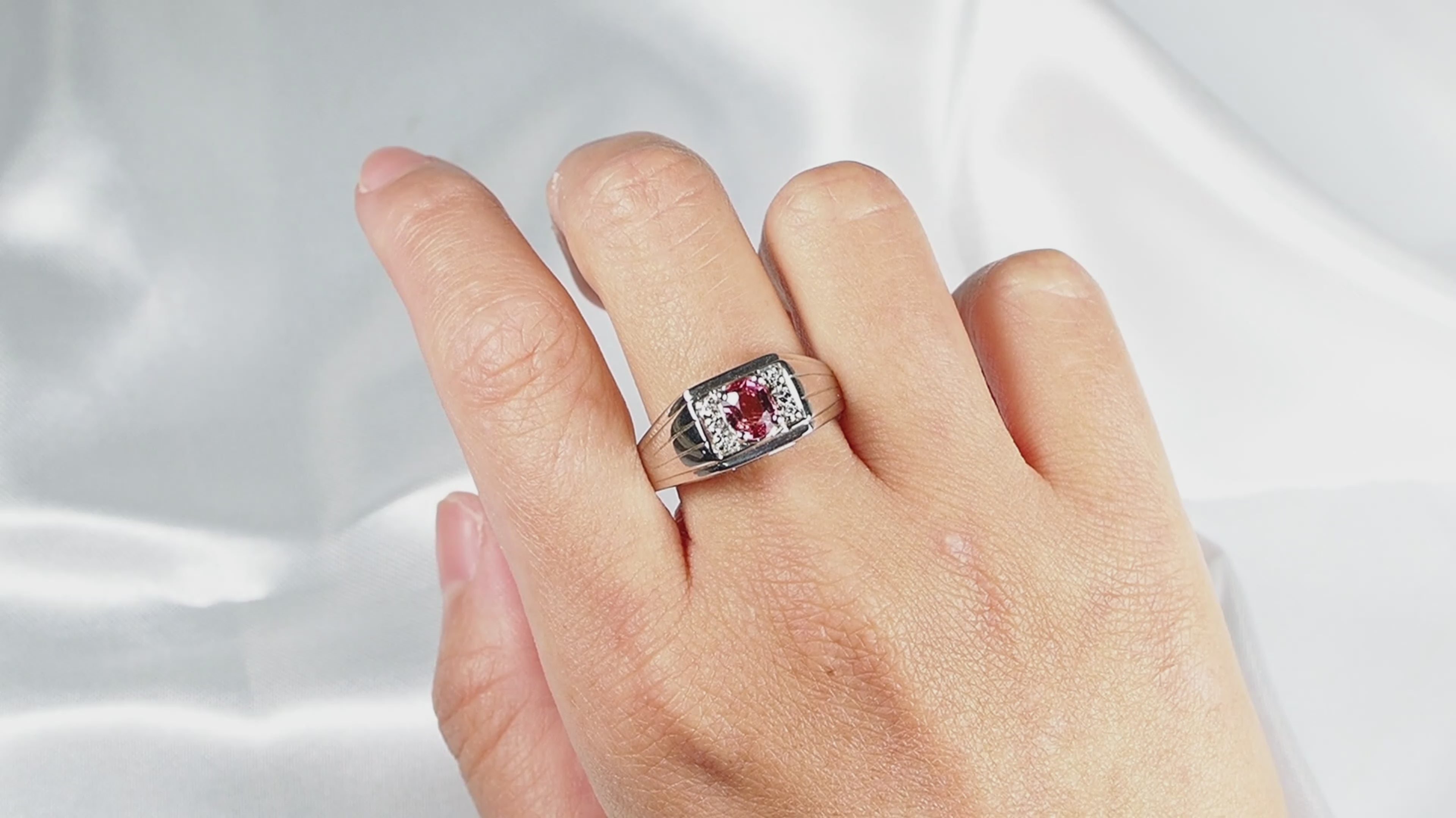 Floral Pink Tourmaline Ring 925 Sterling Silver, Mothers Day Gift, Natural Gemstone, Free Resizing