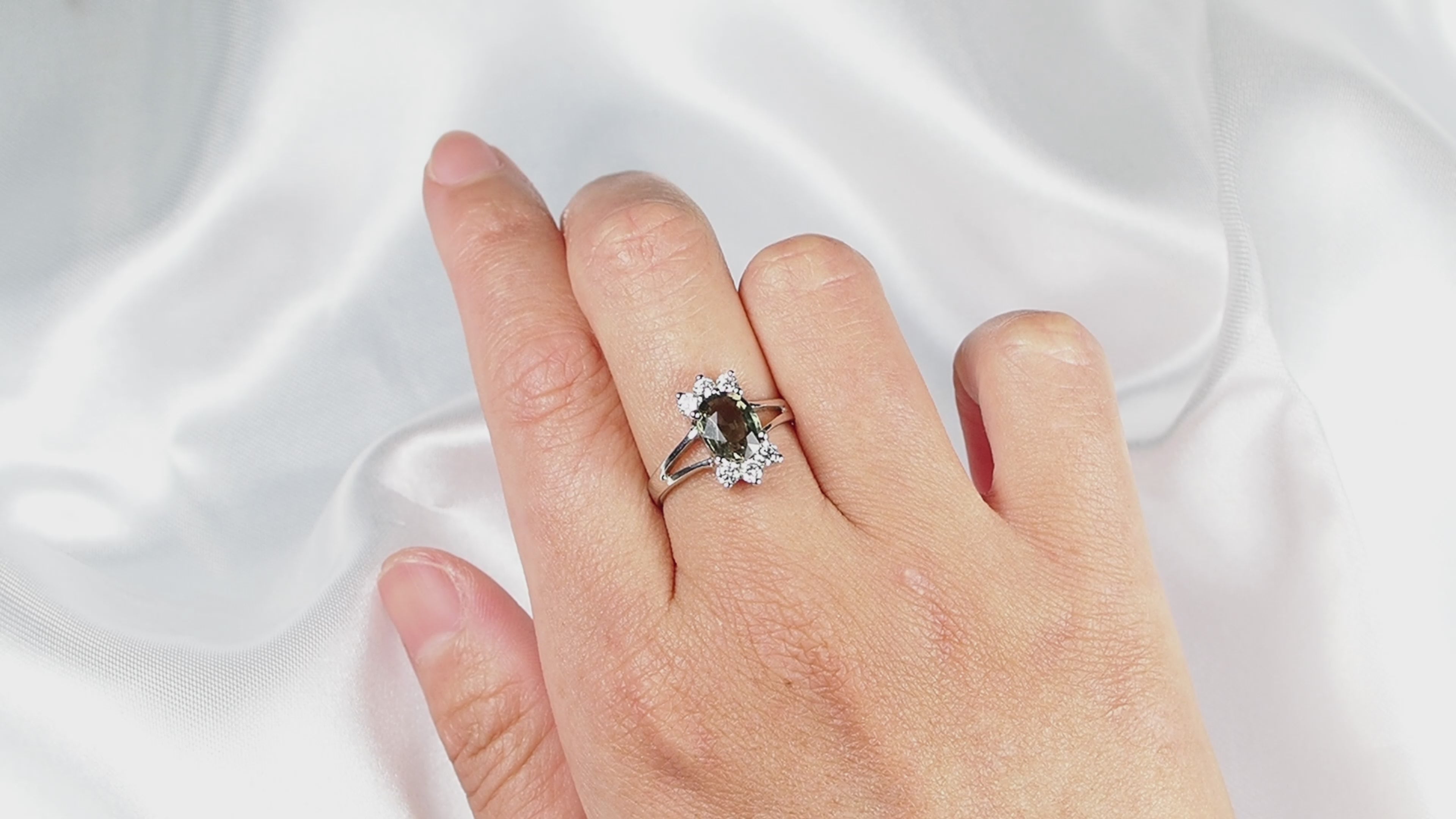 Pale Olive Green Tourmaline 925 Sterling Silver Ring,Everyday Minimalist Jewelry