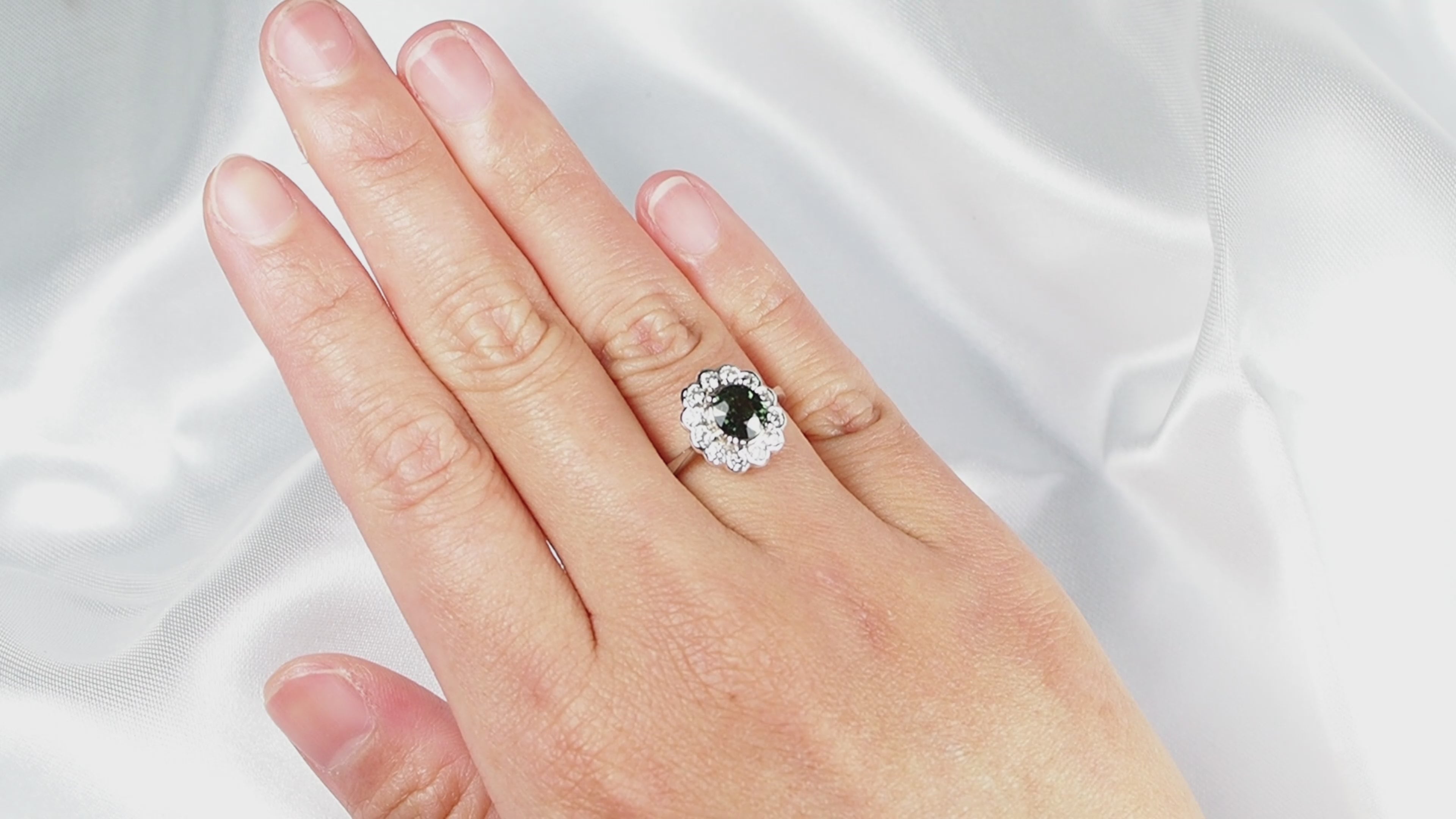 Forest Green Tourmaline 925 Sterling Silver Ring