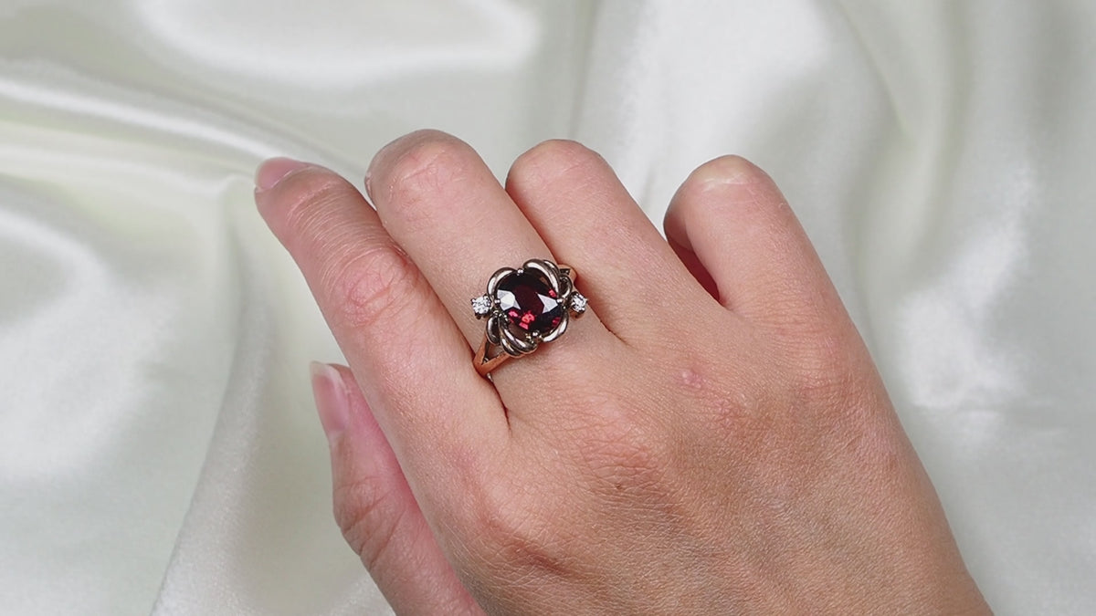 Scarlet Red Zircon 925 Sterling Silver Ring, Birthday Gift, Dainty Ring, Free Resizing