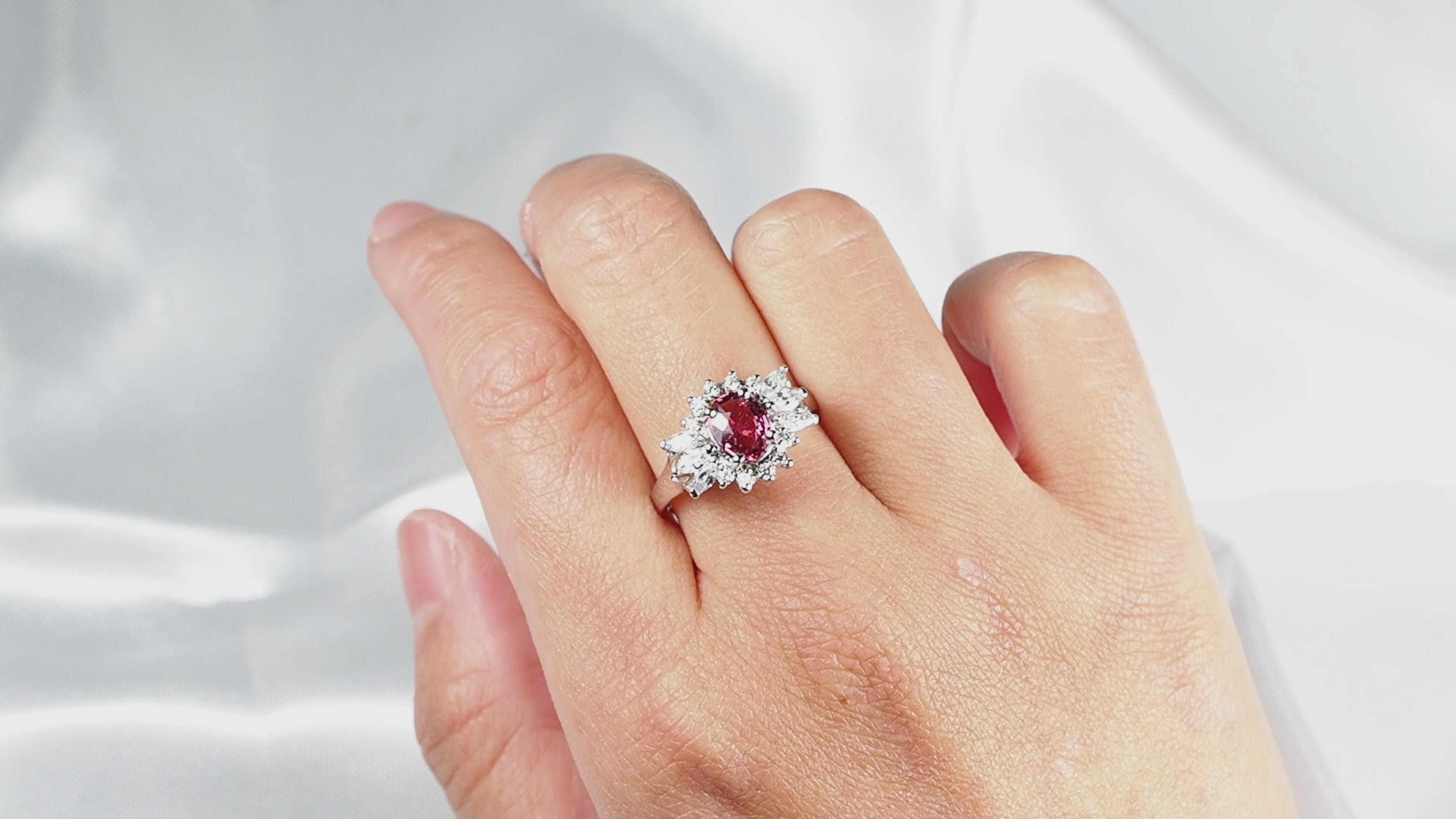 Sweet Pink Tourmaline Ring Sterling Silver 925, Dainty Everyday Ring, Gift for Her