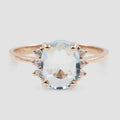 Blue Aquamarine 925 Sterling Silver Ring