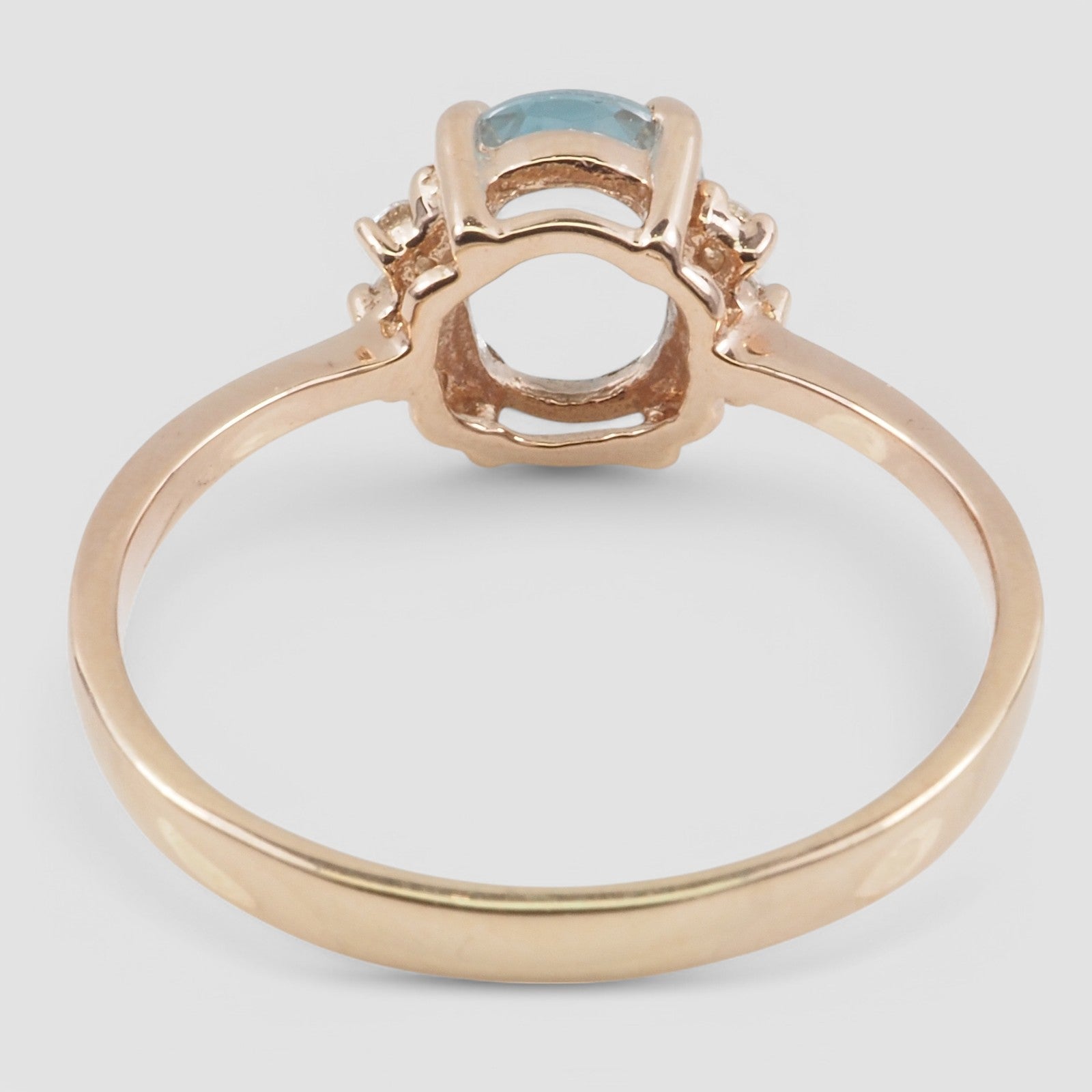 Blue Aquamarine 925 Sterling Silver Ring
