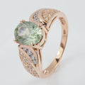 Natural Mint Green Tourmaline Ring Sterling Silver, 925 Boho Style Everyday Ring