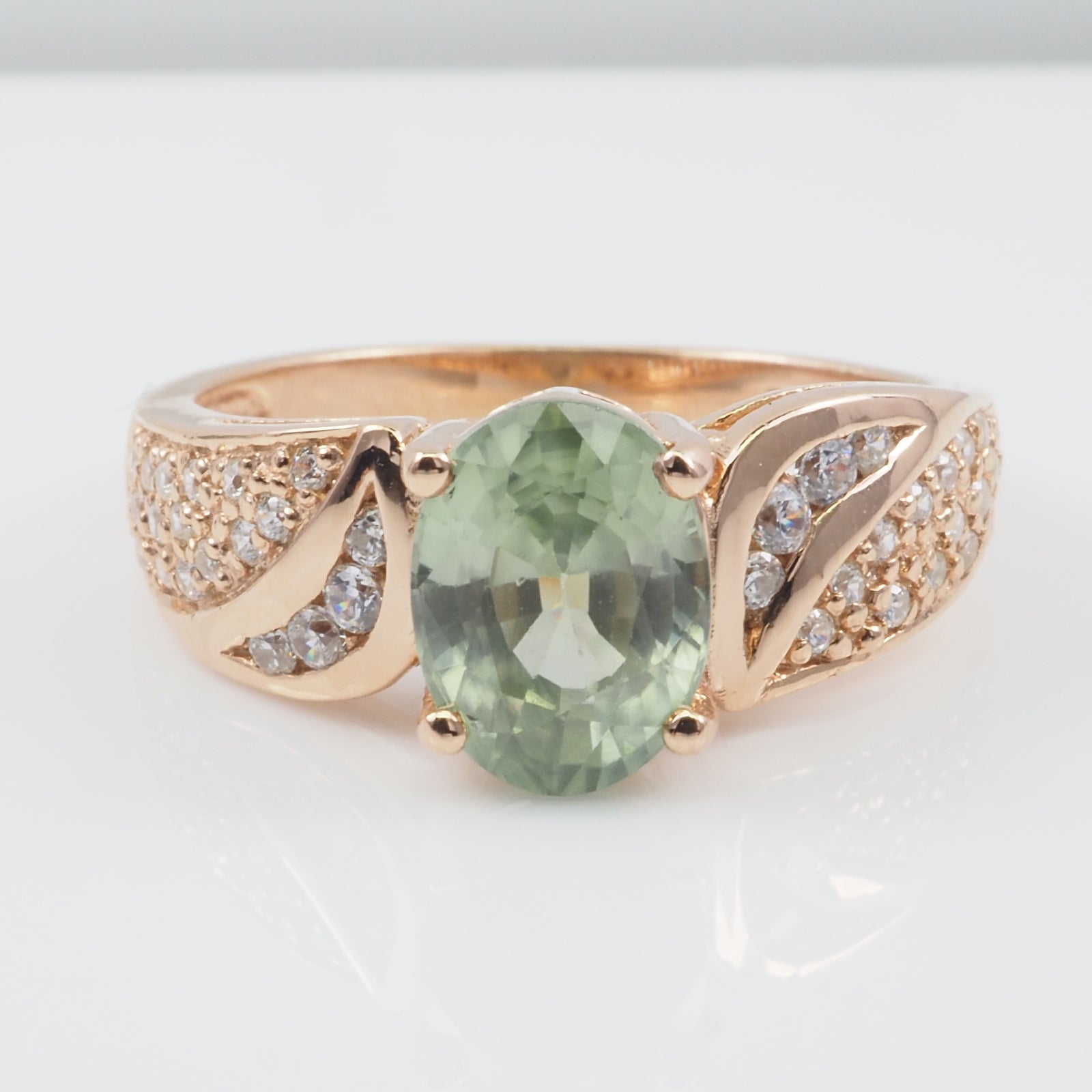 Natural Mint Green Tourmaline Ring Sterling Silver, 925 Boho Style Everyday Ring