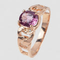 PINK SPINEL 925 STERLING SILVER ROSE GOLD HANDMADE RING