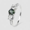 Forest Green Tourmaline 925 Sterling Silver Handmade Ring