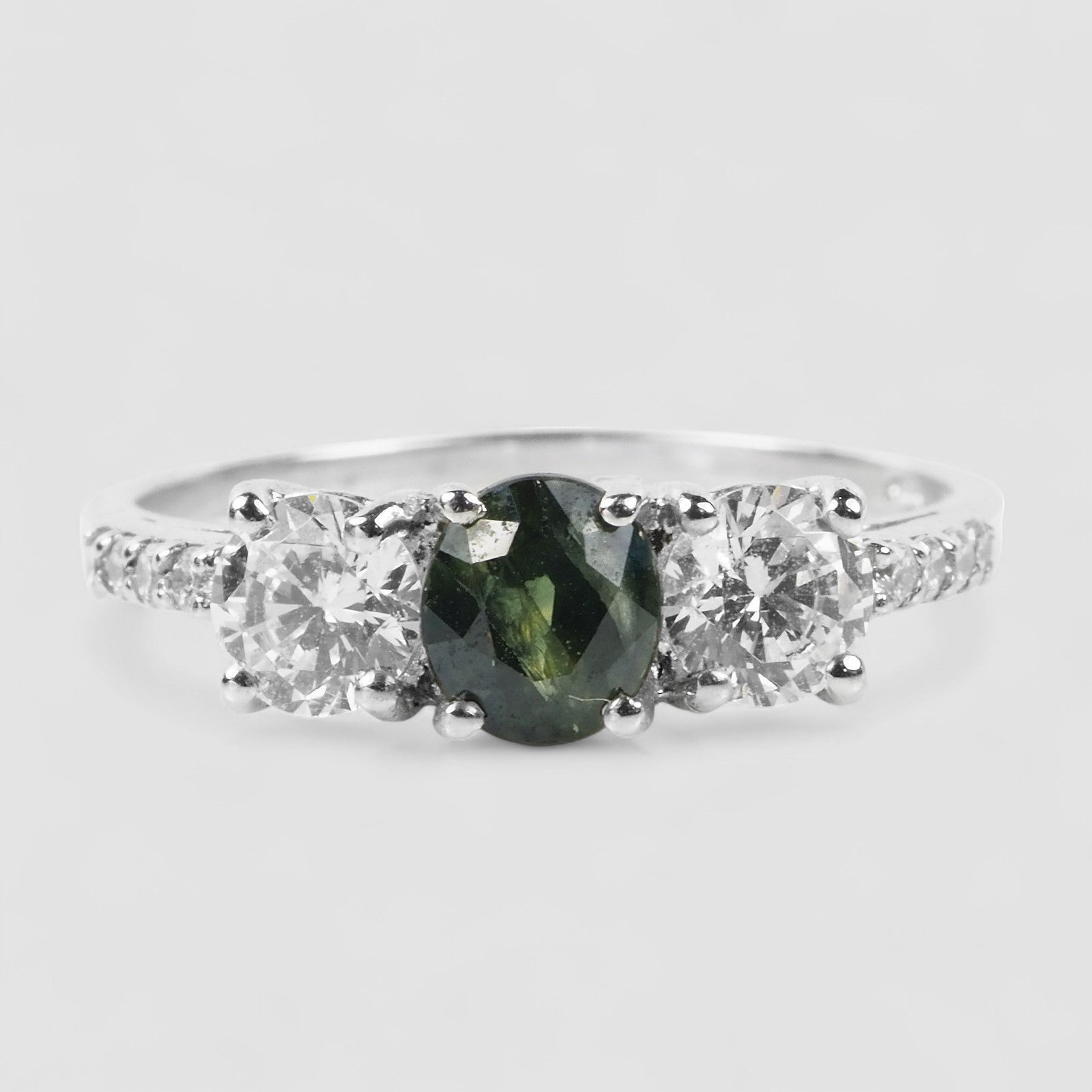 Forest Green Tourmaline 925 Sterling Silver Handmade Ring