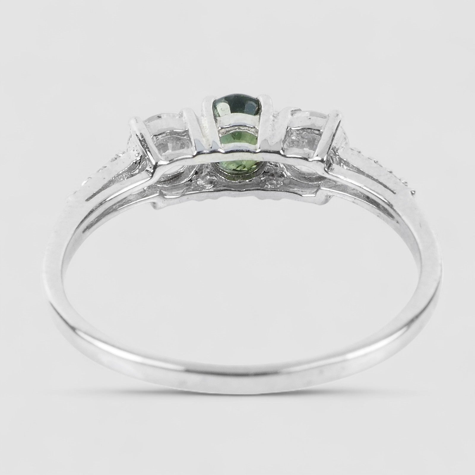 Forest Green Tourmaline 925 Sterling Silver Handmade Ring