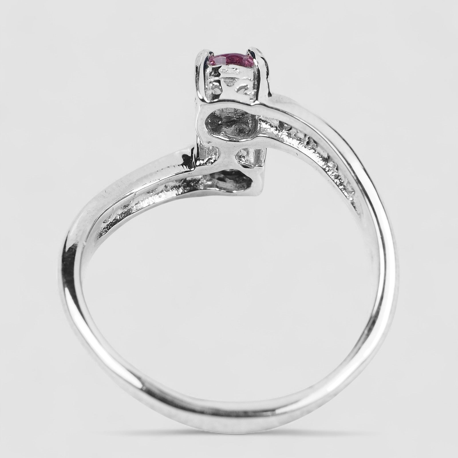 Pink Spinel 925 Sterling Silver Two stones Rings, Rhodium Plated, Tarnish Free, Free Resizing