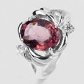 Dusty Rose RED TOURMALINE 925 STERLING SILVER HANDMADE RING