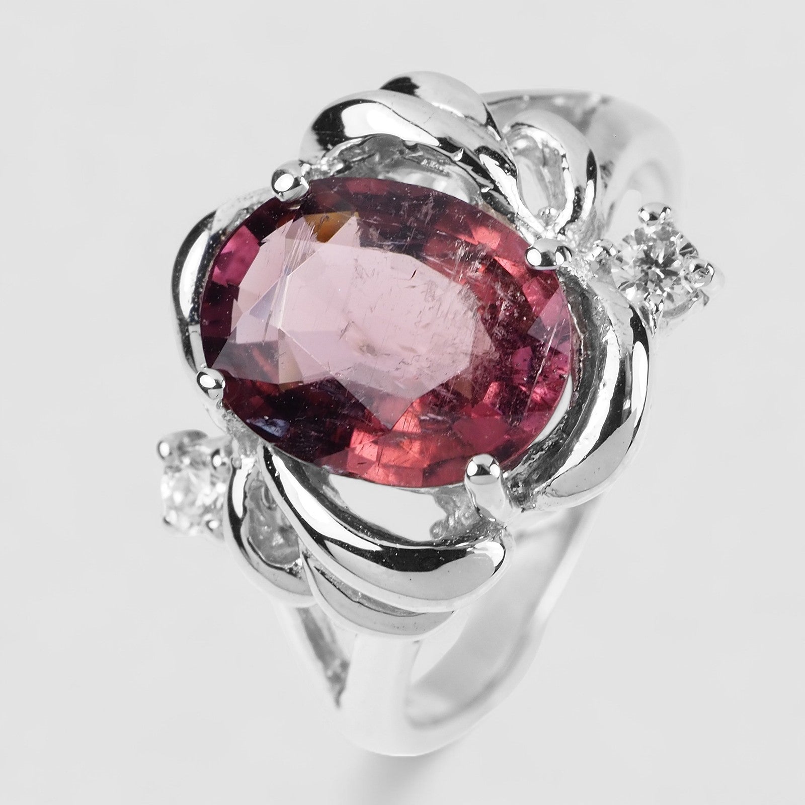 Dusty Rose RED TOURMALINE 925 STERLING SILVER HANDMADE RING