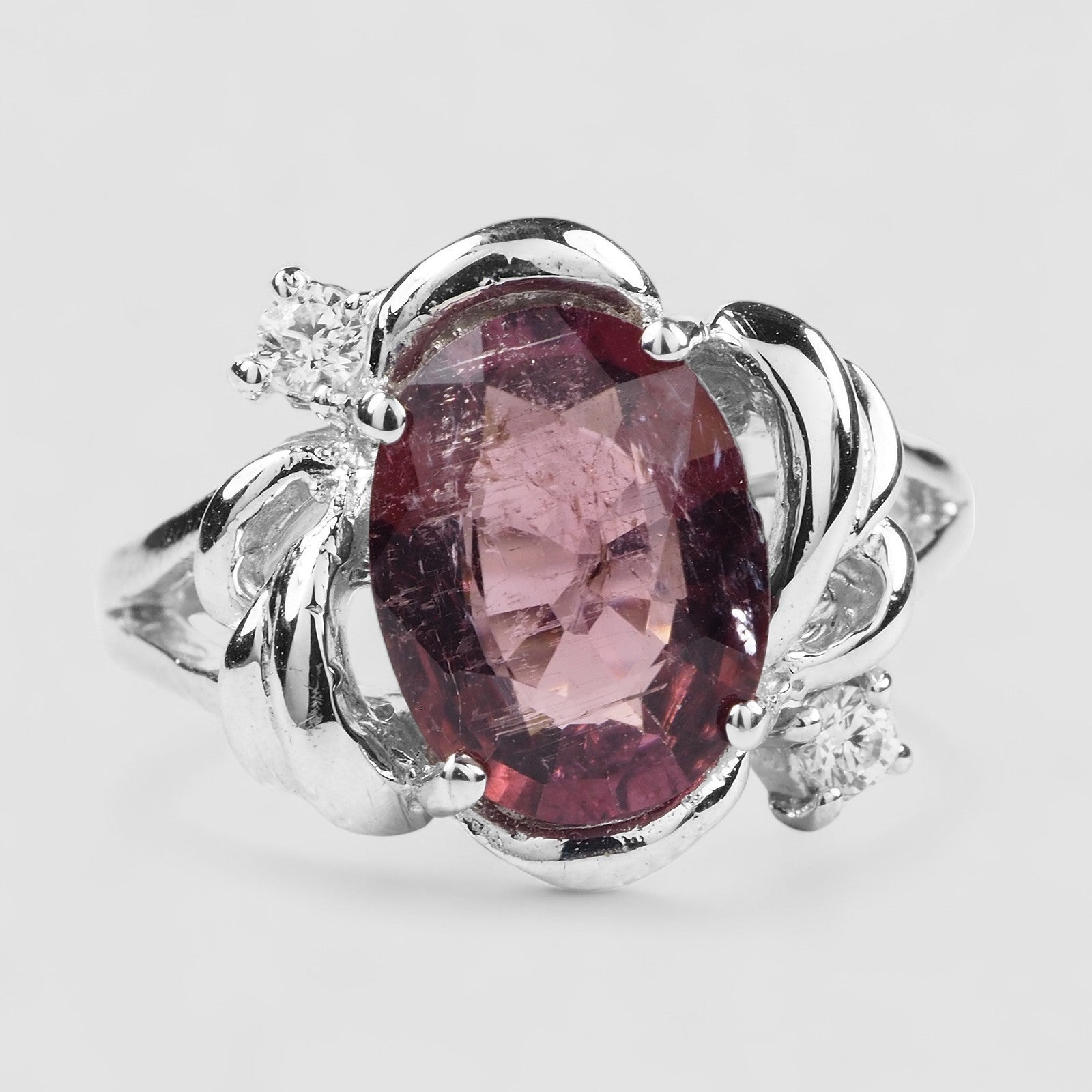 Dusty Rose RED TOURMALINE 925 STERLING SILVER HANDMADE RING