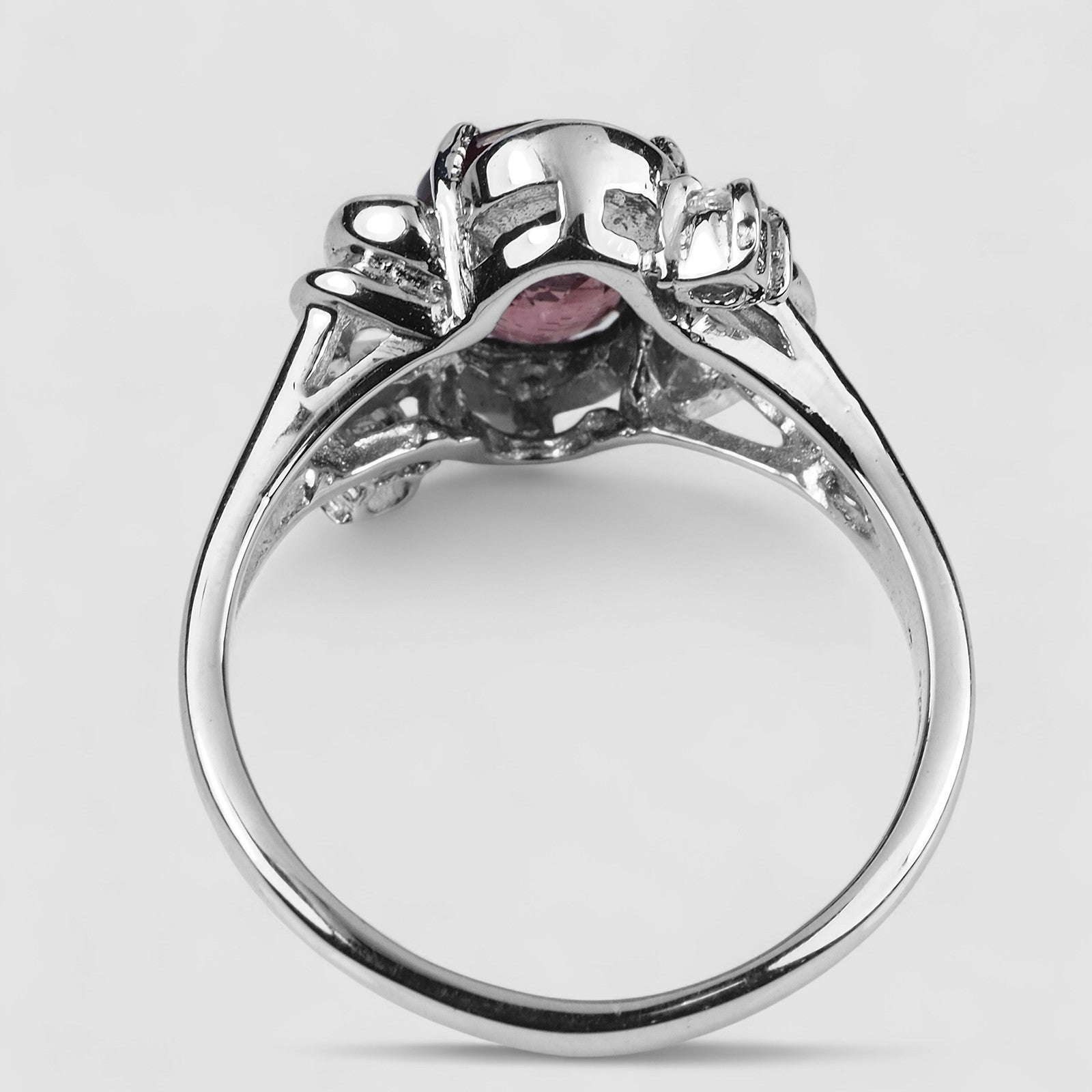 Dusty Rose RED TOURMALINE 925 STERLING SILVER HANDMADE RING