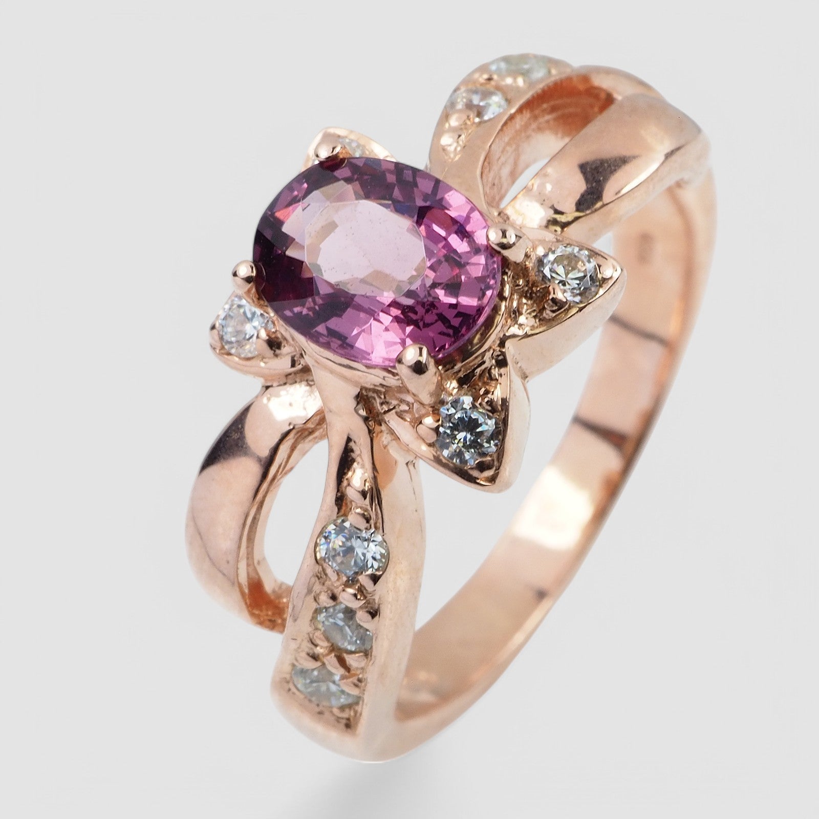 Purple Pink Spinel 925 Sterling Silver Ring, Trendy Everyday Ring, Free Resizing