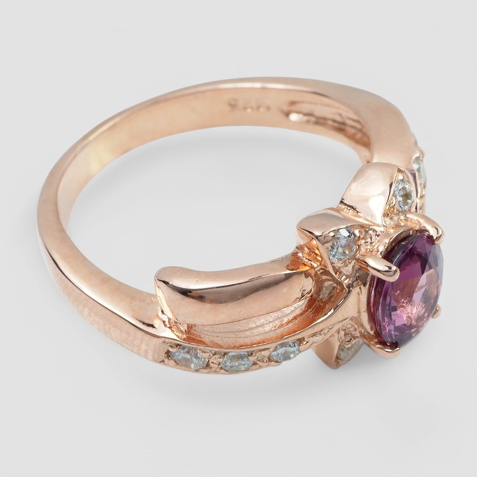 Purple Pink Spinel 925 Sterling Silver Ring, Trendy Everyday Ring, Free Resizing