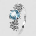 BLUE AQUAMARINE HANDMADE RING