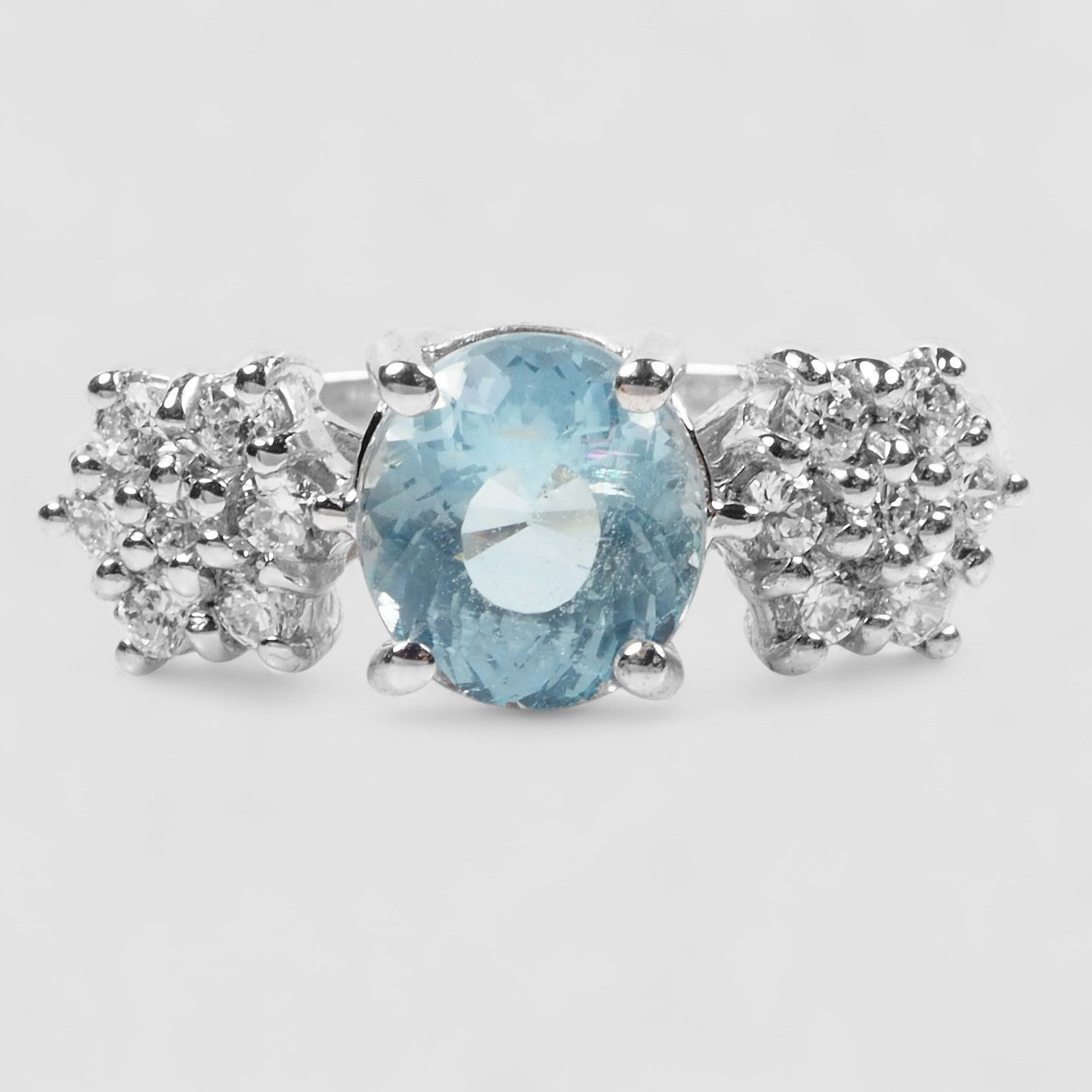 BLUE AQUAMARINE HANDMADE RING