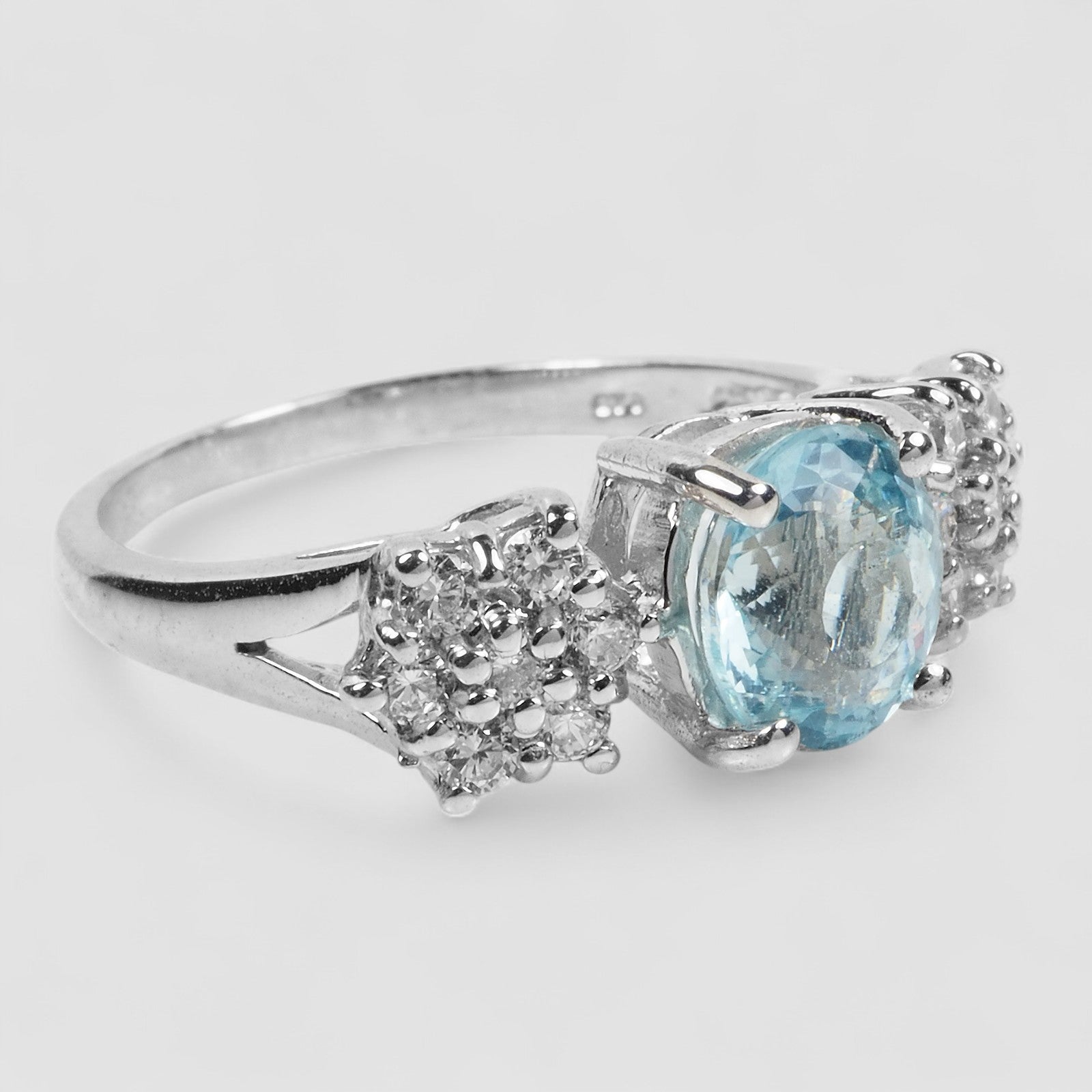 BLUE AQUAMARINE HANDMADE RING
