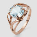BLUE AQUAMARINE 925 STERLING SILVER RINGS