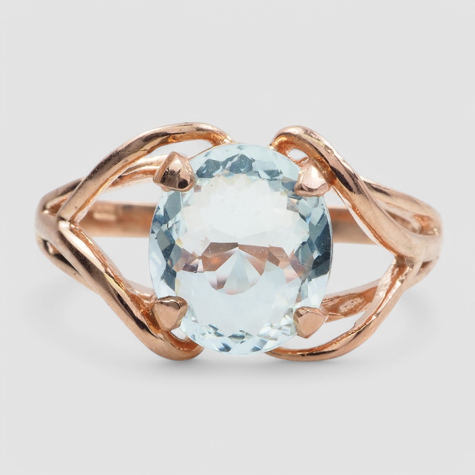 BLUE AQUAMARINE 925 STERLING SILVER RINGS