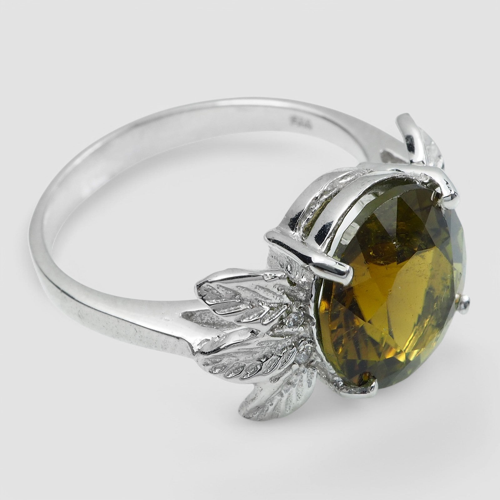 Golden Green Tourmaline Handmade Ring