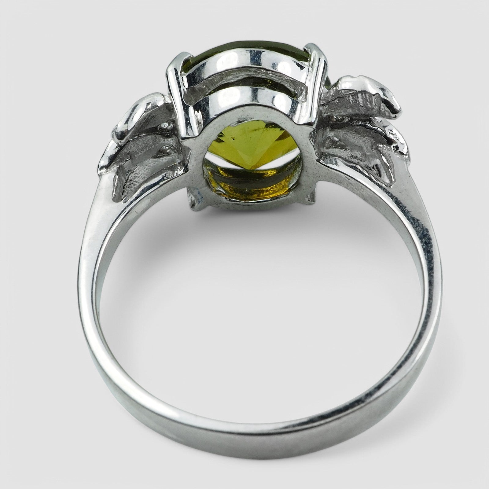 Golden Green Tourmaline Handmade Ring