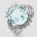 Blue Aquamarine 925 Sterling Silver Gemstone Rings