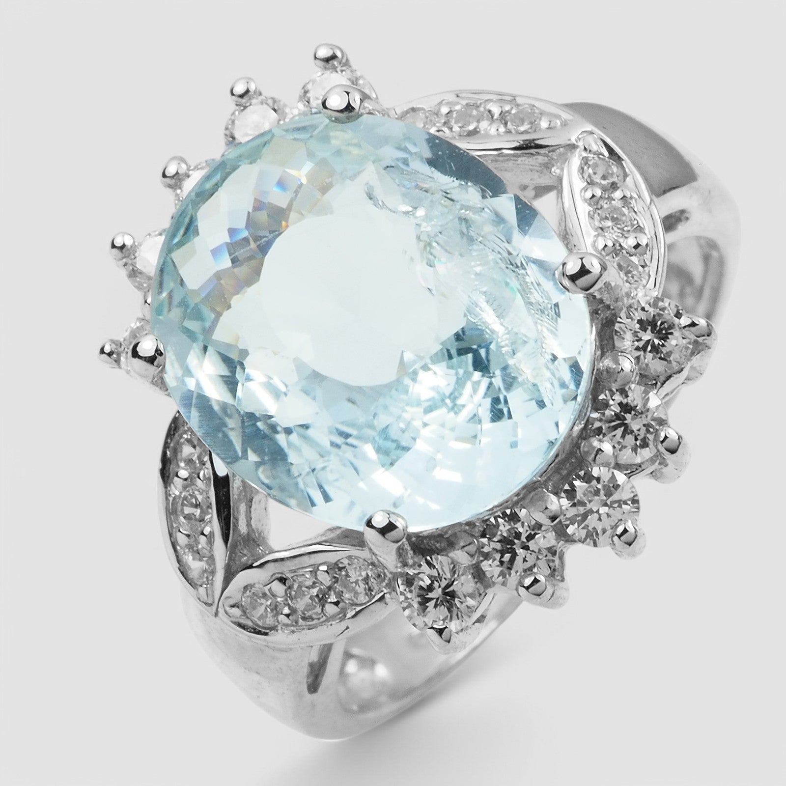 Blue Aquamarine 925 Sterling Silver Gemstone Rings
