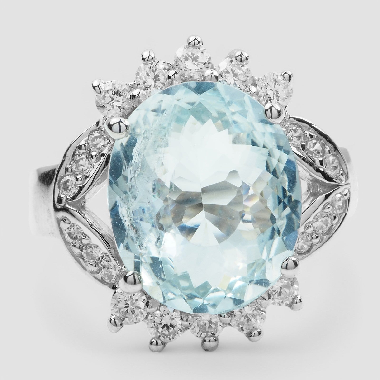 Blue Aquamarine 925 Sterling Silver Gemstone Rings