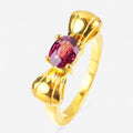 Pink Spinel 925 Sterling Silver Bow Ring, Birthday Gift, Dainty Ring, Free Resizing