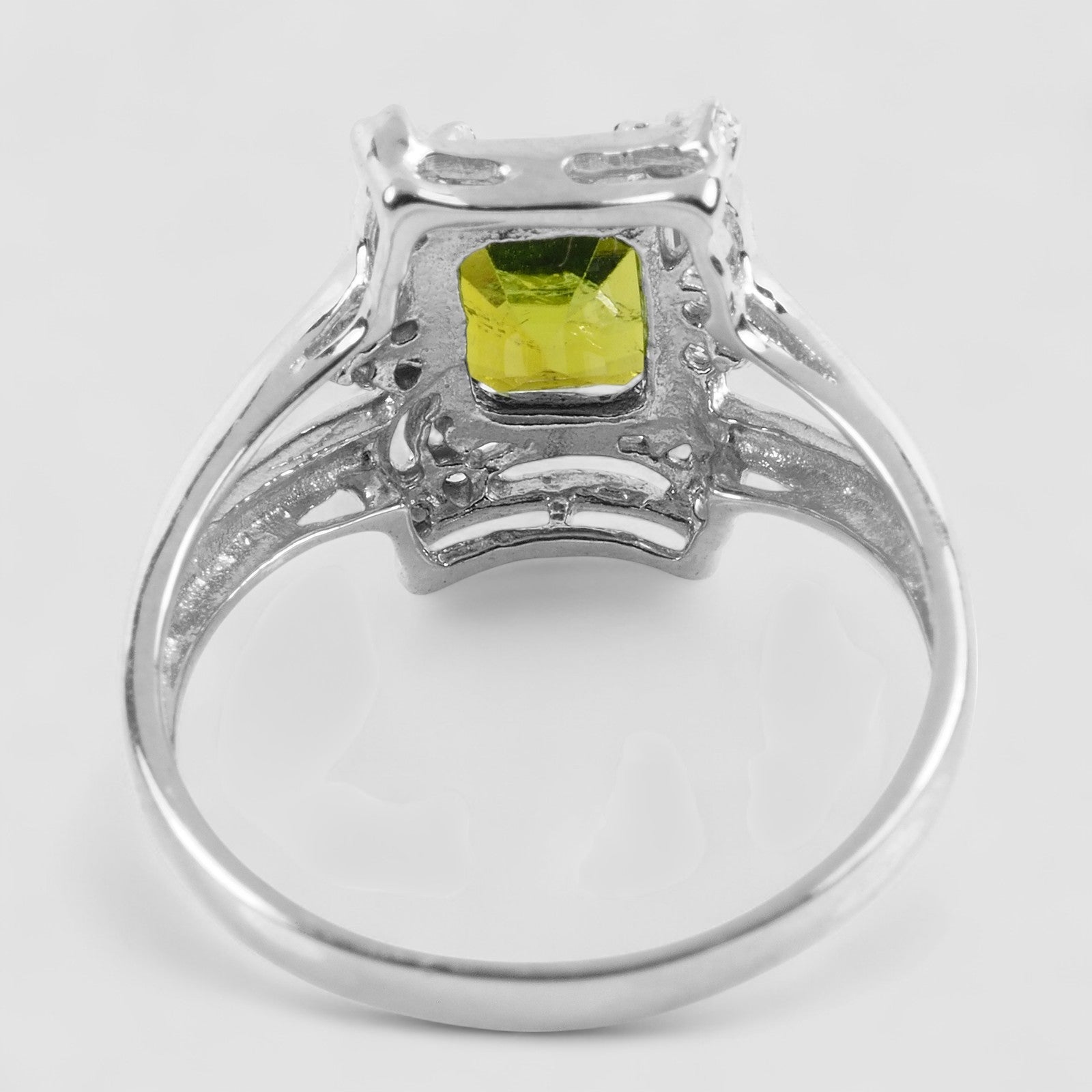 Neon Green Tourmaline 925 Sterling Silver Ring