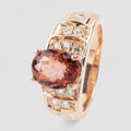 Pink Padparadscha Tourmaline Ring Sterling Silver, 925 Everyday Jewelry, Gift for Her