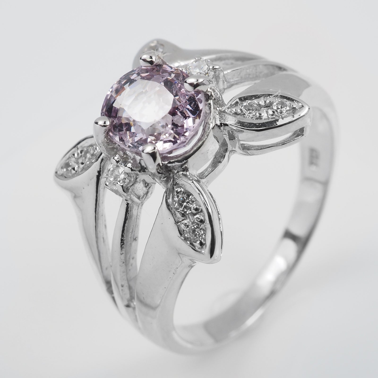 925 Sterling Silver Ring Purple Spinel