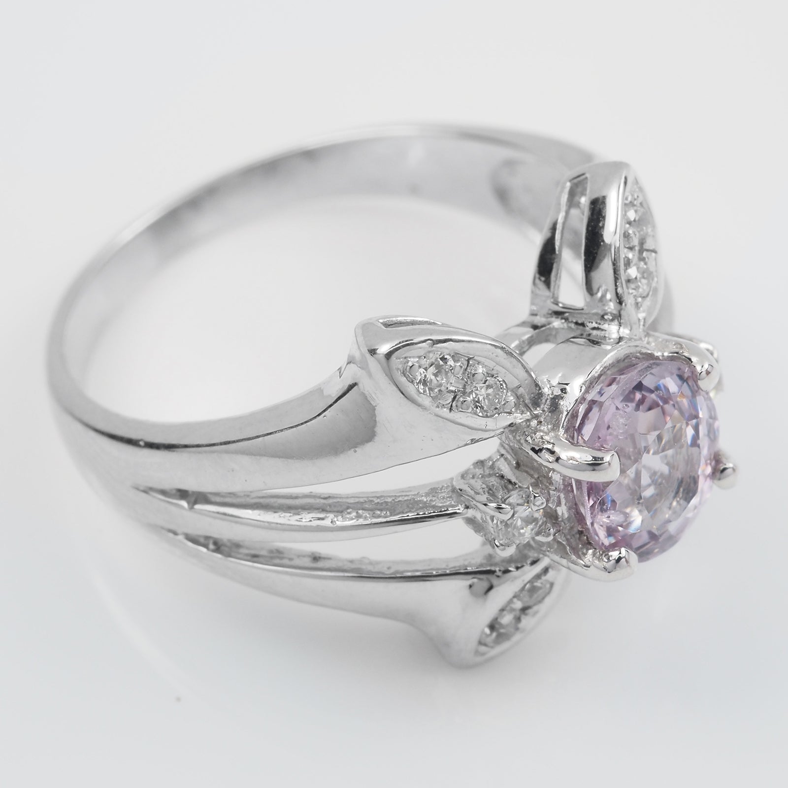 925 Sterling Silver Ring Purple Spinel