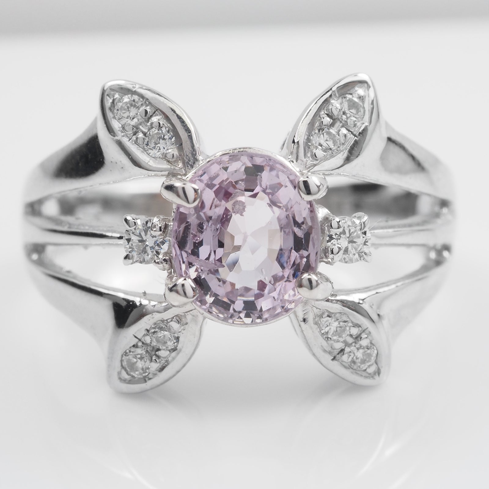 925 Sterling Silver Ring Purple Spinel