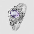 925 Sterling Silver Ring Purple Spinel